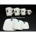 Modern Design Square Coffee Cup, ceramic Espresso Cup, Customized And Logo Printing Cop for Hotel & Restaurant